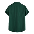 thumbnail image 1 of TAIAOJING Men Casual Shirts For Summer Solid Color Turndown Collar Short Sleeve Button Down Blouse Shirt, 1 of 5