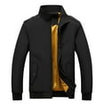 thumbnail image 1 of TAIAOJING Men's Bomber Jacket Autumn And Winter Fashion Casual Pocket Jacket Thick Coat Top, 1 of 3