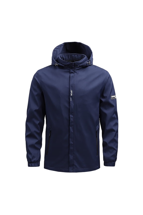 Men's Cargo Jacket Autumn And Winter Solid Casual Simple Coat Sports Zipper Pocket Flying Jacket Baseball Clothes