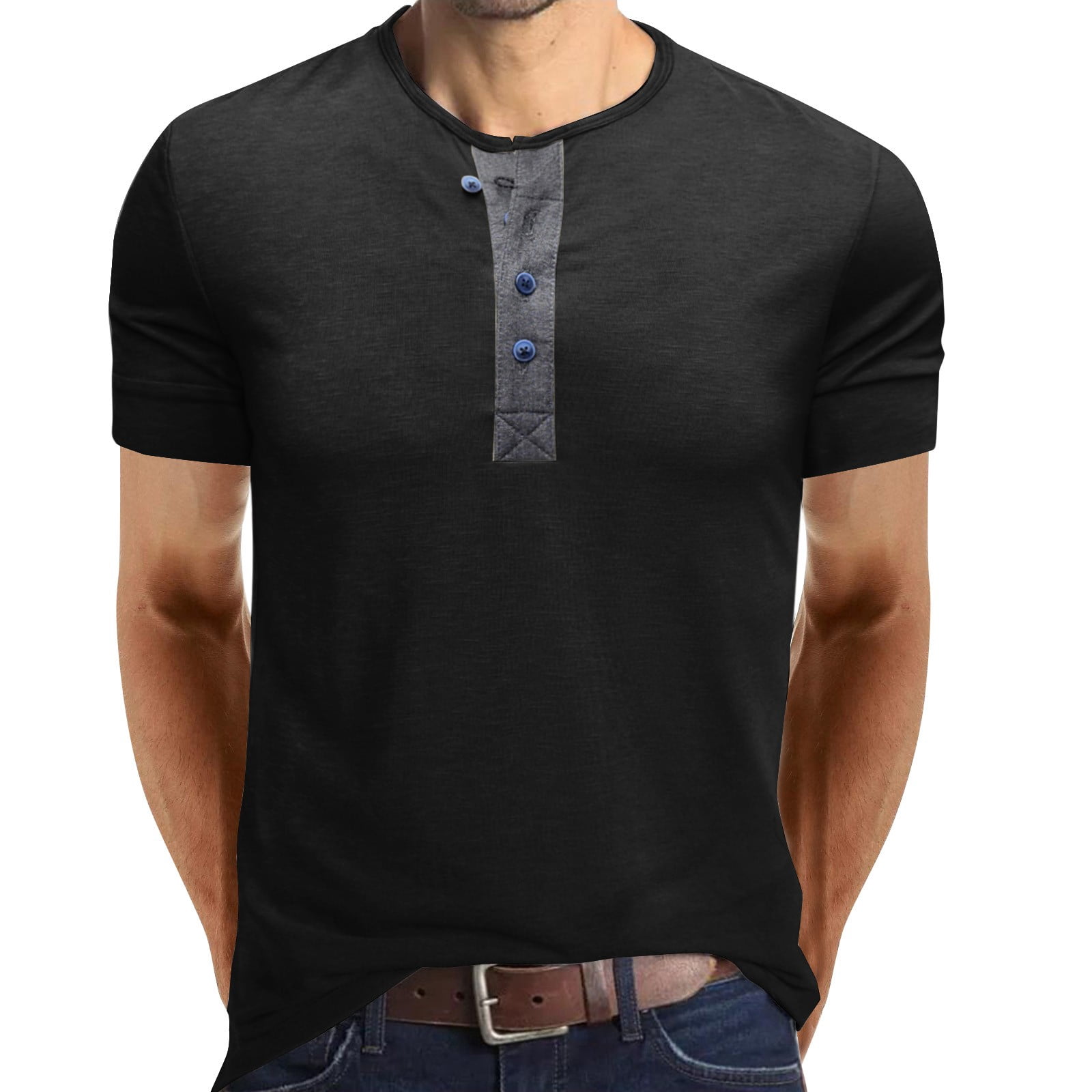 Bfsoejdyp Men's Casual Short Sleeve T-Shirt - 100% Cotton Graphic Tee For Summer & Streetwear