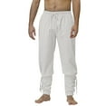 thumbnail image 1 of TAIAOJING Men's Drawstring Linen Pants Ankle Banded Pants With Drawstrings Solid Pants, 1 of 3