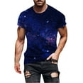 thumbnail image 1 of TAIAOJING Men's Fashion T-Shirts Street 3D Digital Printing Crewneck Short Sleeve Top Casual Slim Shirt, 1 of 5