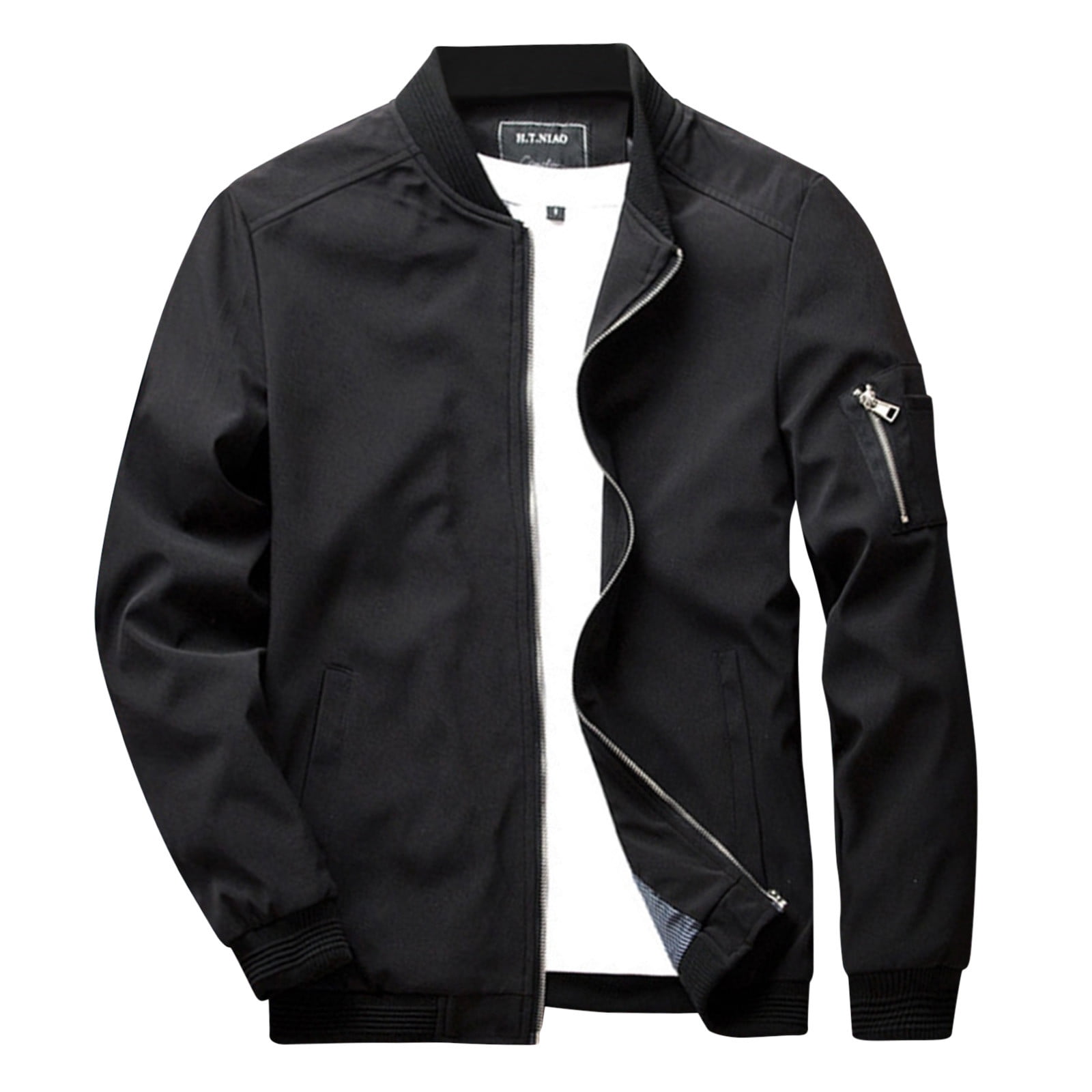 Collar Plain Zip Jacket main image 0