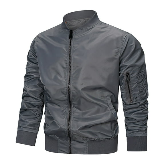 TAIAOJING Men's Hoodie, Male Autumn And Winter Warm Jacket Fashion Casual Soild Color Zipper Long Sleeve Pocket Coat Top