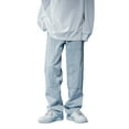 thumbnail image 1 of TAIAOJING Men's Jeans High Street Straight Leg Baggy Oversize Wide Leg Cargo Pants Comfort Stretch Denim Jeans for Men, 1 of 6