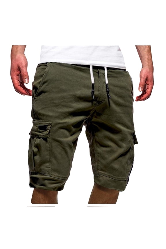 Men's Relaxed Straight-Fit Pants Multi Shorts Casual Plus Size Five Sports Point Pant Pocket Pants Trousers