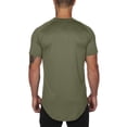 thumbnail image 1 of TAIAOJING Men's Slim Fit T-shirt Summer Solid Color Slim Fit Short Sleeve Round Neck Long Clothes Length Casual Beach Tops, 1 of 5