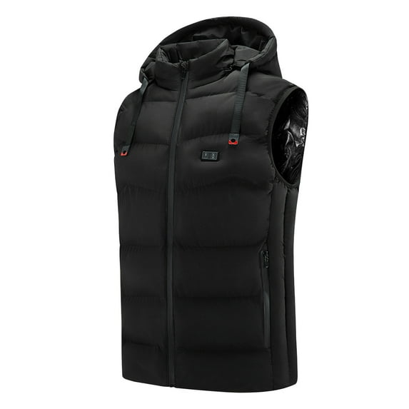 TAIAOJING Men's Wool Blend Coat Charging Dual Control Three 9- Smart USB Temperature Heating Control Geart Wo Vest Vest And & Outwear Jacket