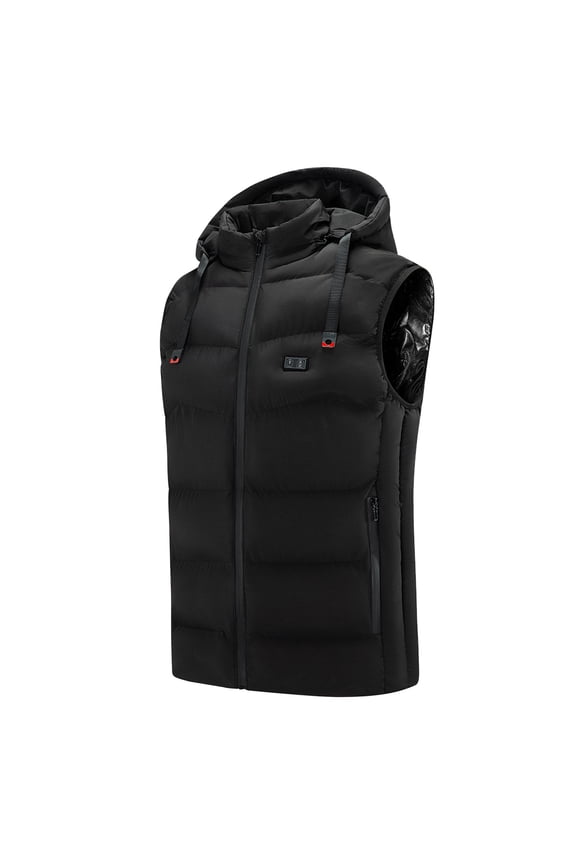 Men's Wool Blend Coat Charging Dual Control Three 9- Smart USB Temperature Heating Control Geart Wo Vest Vest And & Outwear Jacket