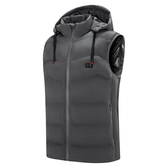 TAIAOJING Men's Wool Blend Coat Charging Dual Control Three 9- Smart USB Temperature Heating Control Geart Wo Vest Vest And & Outwear Jacket