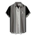 thumbnail image 1 of TAIAOJING Mens Bowling Shirts Summer Hawaii Casual Loose PrinTurn Collar Short Sleeve Button Down Shirts, 1 of 5