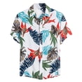 thumbnail image 1 of TAIAOJING Mens Hawaii Button Down Shirts Short Sleeve Ethnic Casual Cotton Linen Printed Hawaiian Shirt Blouse, 1 of 8