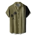 thumbnail image 1 of TAIAOJING Mens Hawaii Button Down Shirts Short Sleeve Fashion And Leisure 3D Digital Printed Buckle Pocket Lapel Shirt Top, 1 of 4