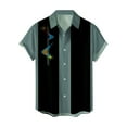 thumbnail image 1 of TAIAOJING Mens Hawaii Button Down Shirts Short Sleeve Male Summer Casual Print Plus Size Shirt Turn Down Collar Shirt, 1 of 8