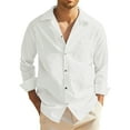 thumbnail image 1 of TAIAOJING Mens Long Sleeve Shirts Mens Classic Solid Color Pocket Button Down Blouse Shirt, 1 of 5