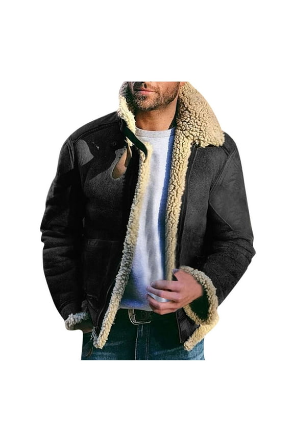 Mens Varsity Jacket Casual Winter Wool Short Lapel Splice Fit Solid Warm Slim Over Big Pockets with Trim Outwear Coat