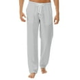 thumbnail image 1 of TAIAOJING Men's Pants Fashionable Summer Simple Linen And Style Cotton Trousers And Pants, 1 of 3