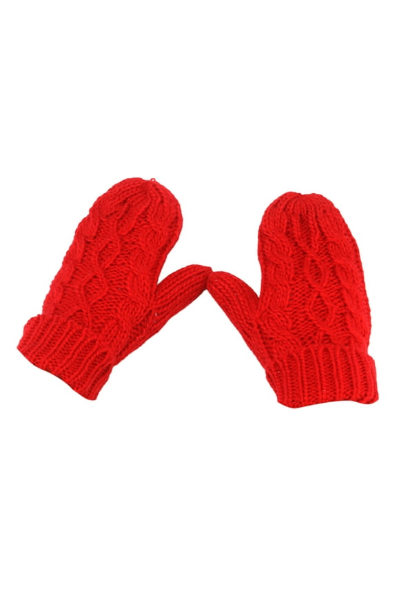 Mittens For Women Warmer Thicken Knitted Finger Thermal Skiing Gloves Mitten