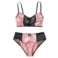thumbnail image 1 of TAIAOJING New Fashion Lace Silk Sleepwear Pajamas Satin Comfort Bralette Bras, 1 of 9