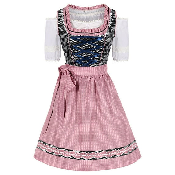 TAIAOJING Oktoberfest Women Dirndl Dresses Elegant Traditional Performance Clothes Stage Performance Bavarian Dress for Carnival