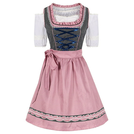 TAIAOJING Oktoberfest Women Dirndl Dresses Elegant Traditional Performance Clothes Stage Performance Bavarian Dress for Carnival