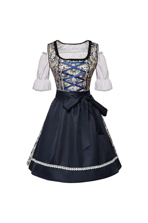 Oktoberfest Women Dirndl Dresses Traditional Bavarian Dress for Carnival