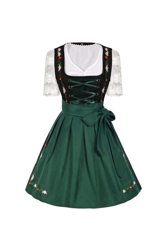 Oktoberfest Women Dirndl Dresses Traditional Bavarian Dress for Carnival