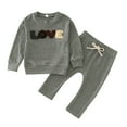 thumbnail image 1 of TAIAOJING Outfit Clothes Set Toddler Winter Long Sleeved Letter Love Tops Pants Trousers Boys 2pcs Suit Outfits Outwear 12-18 Months, 1 of 4