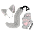 thumbnail image 1 of TAIAOJING Party Cat Ears Headband With Cute Cat Gloves And Tail Set For Costumes Party, 1 of 4