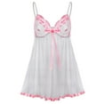 thumbnail image 1 of TAIAOJING Plus Size Sleepwear Lace Bow Nightwear Sleepwear Pajamas Nightwear S-6XL, 1 of 9