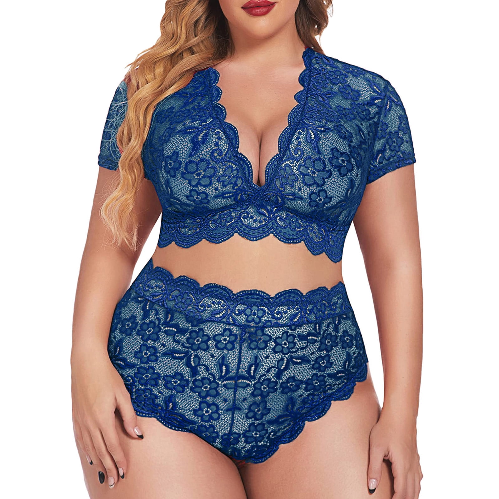 Women's Underwire Bikini Set 2-Piece – Lace Trim, Side Tie Bottom, Stretchy Fabric For Beach & Pool