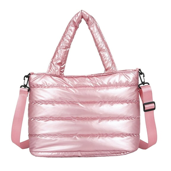 TAIAOJING Purses and Handbags for Women Tote Bag For Quilted Handbag Lightweight Winter Down Cotton Padded Shoulder Bag Down Padding