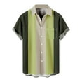 thumbnail image 1 of TAIAOJING Shirts For Men Summer Hawaii Loose Print Turn Down Collar Short Sleeve Blouses Khaki XXL, 1 of 5