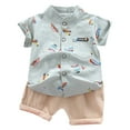 thumbnail image 1 of TAIAOJING Short Sleeve Shirt Shorts Outfit Set (Boy's), 1 of 4