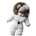 thumbnail image 1 of TAIAOJING Snowsuit Romper Jackets for Girls Boys Zip Up Hoodie Romper Coat Warm Baby Snowsuit Girls Hooded Jumpsuit Girls Coat& Fall Winter Outerwear 9-12 Months, 1 of 1