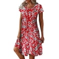 thumbnail image 1 of TAIAOJING Summer Dresses for Women Swing Loose T Shirt Fit Comfy Casual Flowy Cute Swing Tunic Dress, 1 of 4