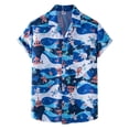 thumbnail image 1 of TAIAOJING Summer Men's Shirts Mens Hawaiian Beach Short Sleeve Pocket Button Down Blouse Shirt, 1 of 5