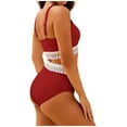thumbnail image 1 of TAIAOJING Swimsuit for Women Bikini Sets High Waisted Two Piece Sporty Swimsuits High Cut Bathing Suits, 1 of 6