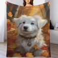 thumbnail image 1 of TAIAOJING Thanksgiving Holiday Dog Animals Blanket Office Nap Blanket Printed Warm Blanket Flannel Air Conditioning Sleeping Blanket, 1 of 8
