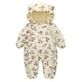 thumbnail image 1 of TAIAOJING Toddler Baby Boys Girls Winter Snowsuit Romper Coats Romper Outerwear Boy Ear Bear Snowsuit Jumpsuit Zipper Girl Hooded Jacket Boys&jacket Fall Jacket Coats 12-18 Months, 1 of 3