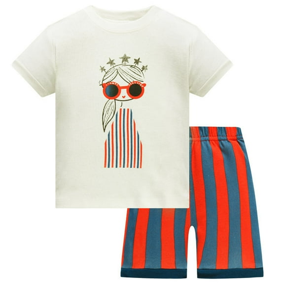 TAIAOJING Toddler Baby Boys Outfits Sets Cute Personality Fashion Printed Short Sleeve Tops And Shorts Outfits Sets Versatile 1-2Y