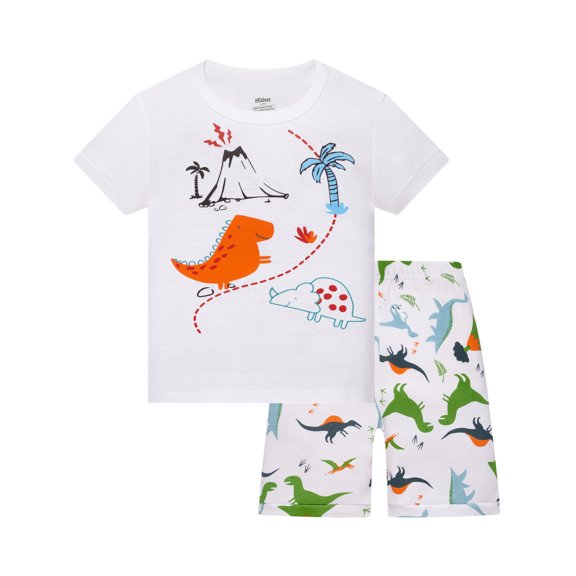 TAIAOJING Toddler Baby Boys Outfits Sets Cute Personality Fashion Printed Short Sleeve Tops And Shorts Outfits Sets Versatile 5-6Y