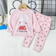 thumbnail image 1 of TAIAOJING Toddler Baby Christmas Pajama Set Girls Soft Pajamas Toddler Cartoon Prints Long Sleeve Kid Sleepwear Sets 3-6 Months, 1 of 3