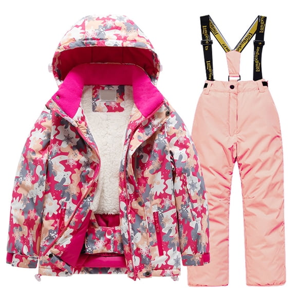 TAIAOJING Toddler Baby Girl Boy Winter Clothes Kids Lined Ski Jacket & Pants Set Winter Snowboarding Rain Coats Girls Winter Warm Snow Suits 12-14 Years