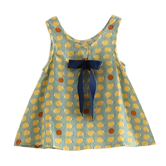 TAIAOJING Toddler Baby Girl Dress Kids Summer Sleeveless Floral Princess Dress Casual Beach Outfits Girl Clothes 12-18 Months