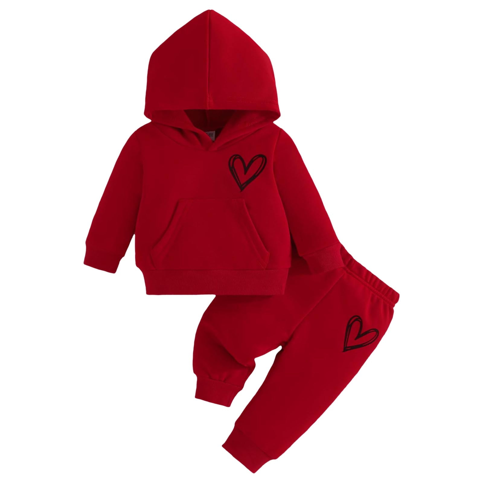 Girls Heart Design Long Sleeves Autumn Clothing Set main image 0