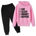 thumbnail image 1 of TAIAOJING Toddler Baby Girl Outfit American Football Fans Sports Gift Sweatshirt Jogging Sweatsuits Kids Boys Girls Tracksuit Rugby Pullover Hoodie Pants Set 11-12 Years, 1 of 3