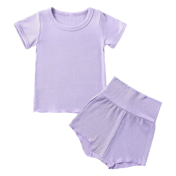 TAIAOJING Toddler Baby Girl Outfit Children's Pajamas Pure Cotton Skin Friendly Middle And Young Children's Top Clogs Household Clothing Set