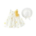 thumbnail image 1 of TAIAOJING Toddler Baby Girl Tutu Mini Dress Summer Flower Sleeveless Backless Birthday Party Dresses Flower Bow Sunress With Straw Hat Set Boho 12-24M, 1 of 3