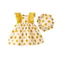 thumbnail image 1 of TAIAOJING Toddler Baby Girl Tutu Mini Dress Summer Flower Sleeveless Backless Princess Birthday Party Dresses Dot Bow Dress With Straw Hat Set Comfort 2-3Y, 1 of 9